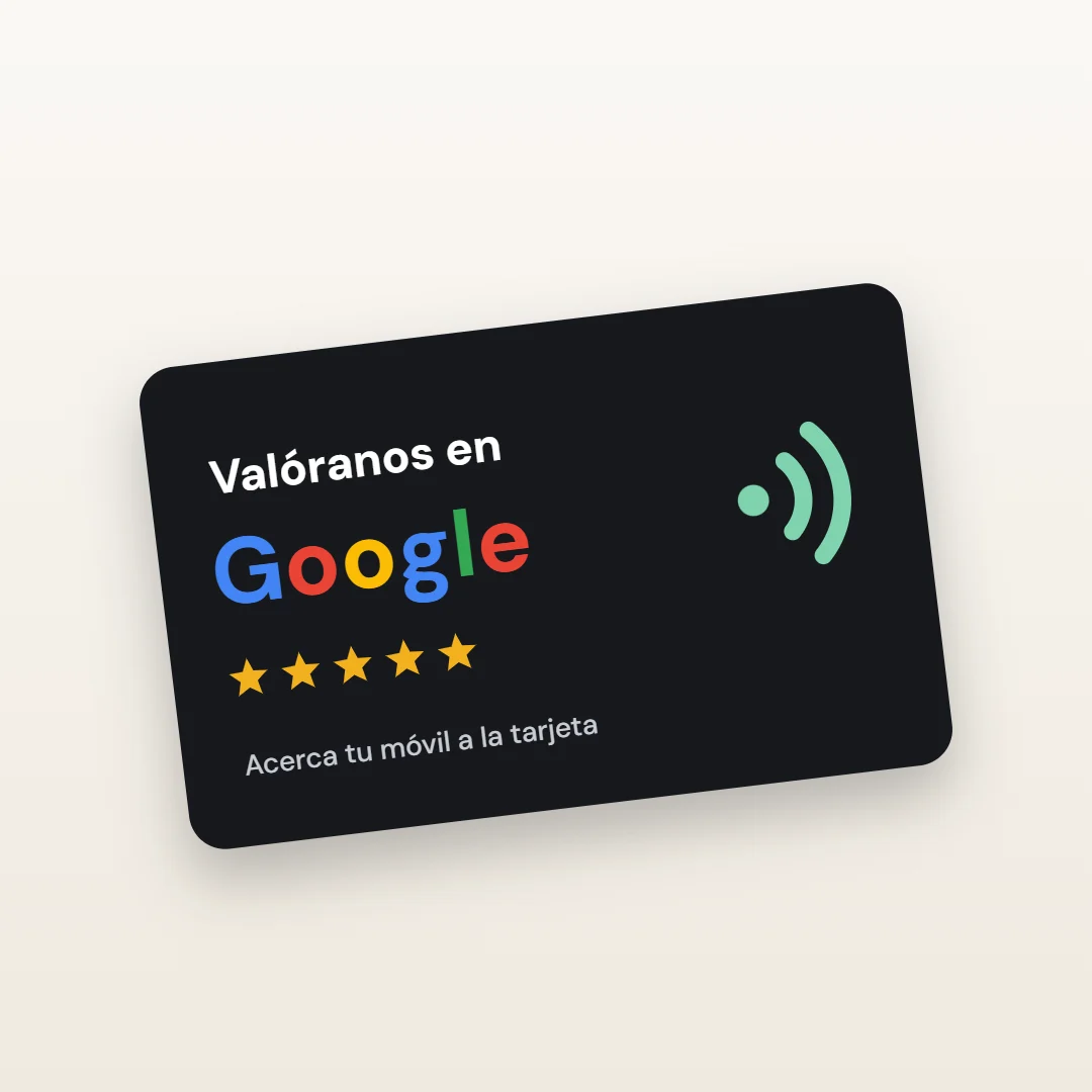 Tarjeta NFC estándar para reseñas de Google
